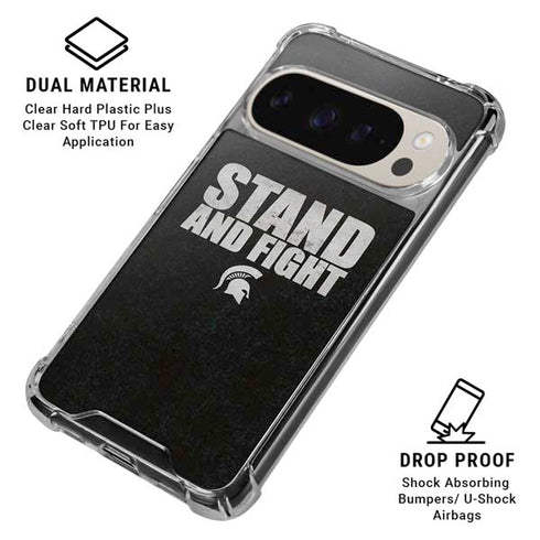 Michigan State University Stand and Fight Pixel 9/9 Pro Clear Case